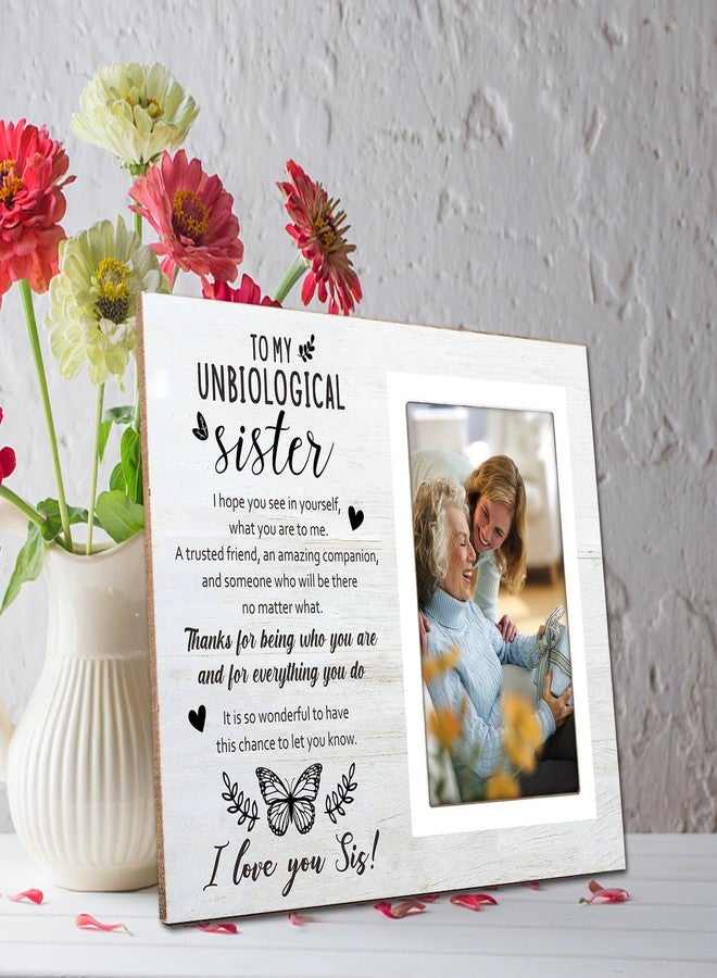 Itsoly Picture Frame Gifts From Sisters,To My Unbiological Sister Wood Photo Frame for Sisters, Best Sister Gifts for Women, Friend, or Soul Besties12P034 - Image 5